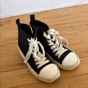 Art Class Black and White Kids Sneakers